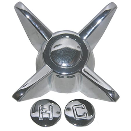 Larsen Supply Co HC-220AMB American Standard 4 Point Colony Faucet Handle- Chrome 655565